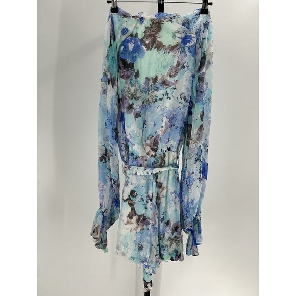 Hemant And Nandita 'Teien' Blue Viscose Romper Size M - Picture 3 of 4
